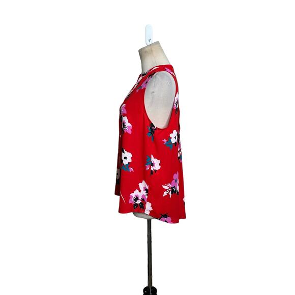 41 Hawthorn red floral sleeveless blouse size Small - Picture 14 of 16